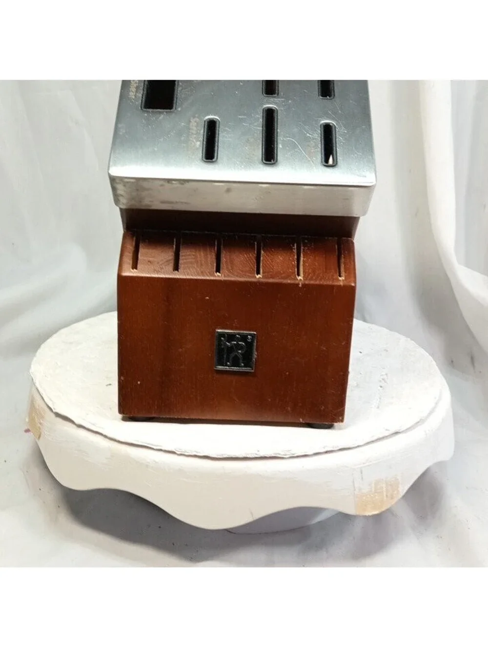 J.A. Henckels Definition Self-Sharpening 13-Slot Wood Knife Block Storage Only